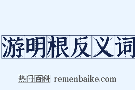 游明根反义词是什么意思的图片